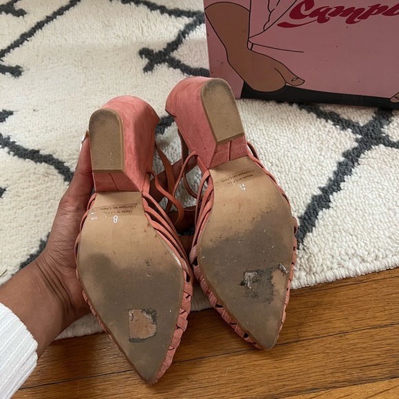 Jeffrey Campbell Pink Suede Laven Platforms Sz 8 - Picture 15 of 16